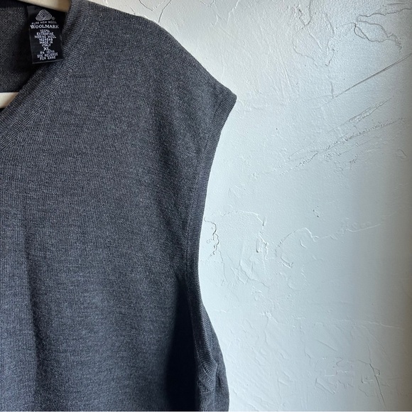 Brandini Made in Italy Men's Grey 100% Extra Fine Merino Wool Sweater Vest Sz XL - Picture 4 of 8